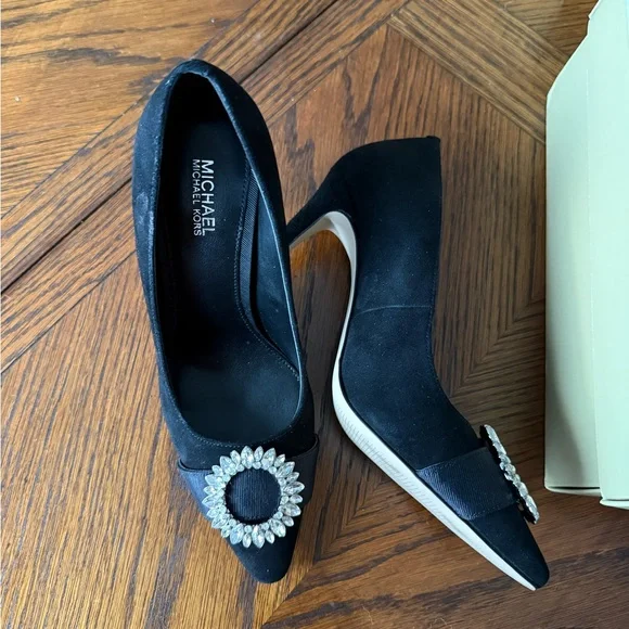 Michael Kors Black Suede Pumps - Picture 2 of 4